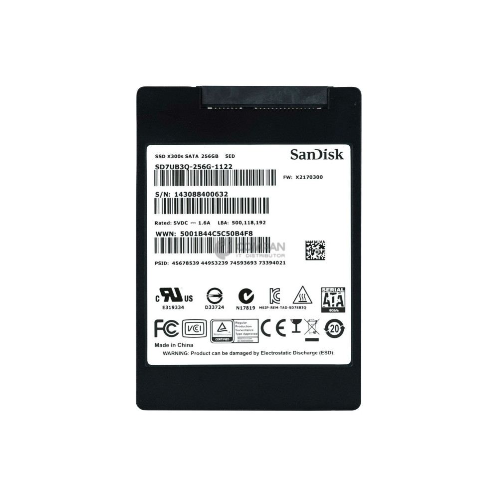 SD7UB3Q-256G-1122 SANDISK 256GB SSD 2.5 SATA II